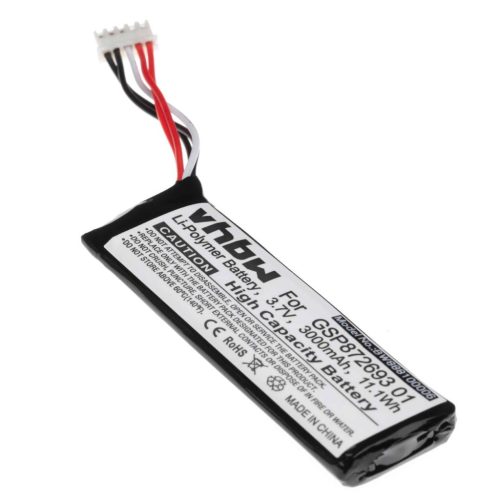 VHBW Akkumulátor JBL P763098 03A, GSP872693 03A, GSP872693 01 JBL hangszórót - Li-polimer 3000 mAh