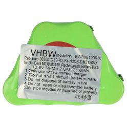   VHBW Akku Dirt Devil 0030013, L3-R2-F4-N2 - 2000 mAh, 10,8 V, NiMH