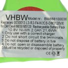 VHBW Akku Dirt Devil 0030013, L3-R2-F4-N2 - 2000 mAh, 10,8 V, NiMH