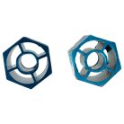 VHBW 2x Bicycle Footrest, BMX, Mountain Bike - BMX Pegs, 6.6 x 2.5 cm, Blue