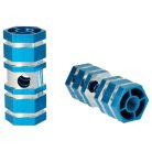 VHBW 2x Bicycle Footrest, BMX, Mountain Bike - BMX Pegs, 6.6 x 2.5 cm, Blue