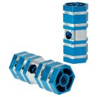 VHBW 2x Bicycle Footrest, BMX, Mountain Bike - BMX Pegs, 6.6 x 2.5 cm, Blue