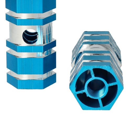 VHBW 2x Bicycle Footrest, BMX, Mountain Bike - BMX Pegs, 6.6 x 2.5 cm, Blue