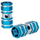 VHBW 2x Bicycle Footrest, BMX, Mountain Bike - BMX Pegs, 6.6 x 2.5 cm, Blue