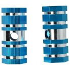 VHBW 2x Bicycle Footrest, BMX, Mountain Bike - BMX Pegs, 6.6 x 2.5 cm, Blue