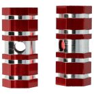 VHBW 2x Footrest for Bicycle, BMX, Mountain Bike - BMX Pegs, 6.6 x 2.5 cm, Red