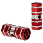 VHBW 2x Footrest for Bicycle, BMX, Mountain Bike - BMX Pegs, 6.6 x 2.5 cm, Red