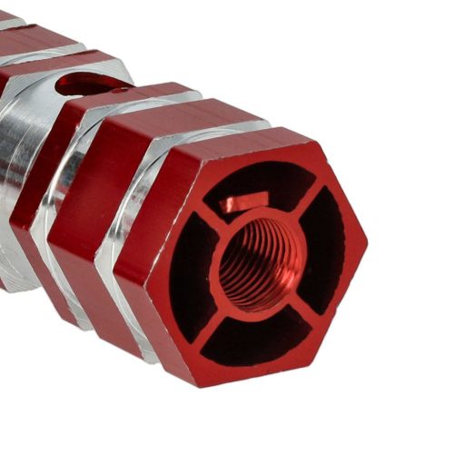 VHBW 2x Footrest for Bicycle, BMX, Mountain Bike - BMX Pegs, 6.6 x 2.5 cm, Red