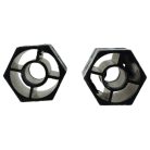 VHBW 2x Lábtartó Kerékpárhoz, BMX, Hegyi Kerékpár - BMX Csapok, 6,6 x 2,5 cm, Fekete