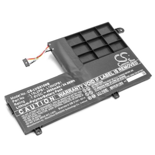VHBW Notebook Battery Lenovo 5B10K84491, 5B10K85056, 5B10K84639 - 4600 mAh 7.6 V Li-polymer, black