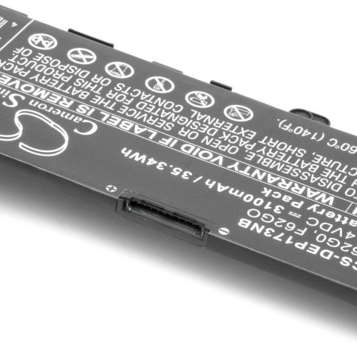 VHBW Notebook Battery Dell 39DY5, F62GO, F62G0, 0RPJC3, 039DY5 - 3100 mAh 11.4 V Li-Ion, Black