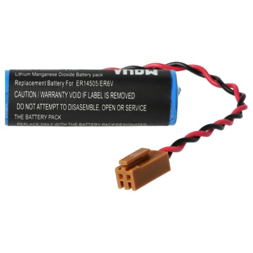 VHBW CNC Controller Battery Toshiba ER6V, JAE2P - 2000 mAh 3.6 V Li-MnO2