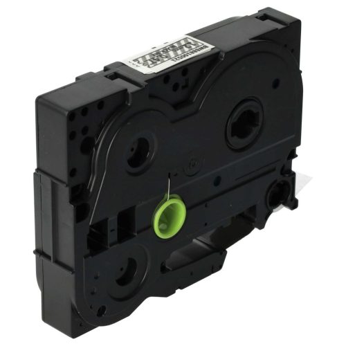 VHBW Label Tape Brother AHe-S131, HGE-S131, HGES131 - 12 mm, Black-Transparent