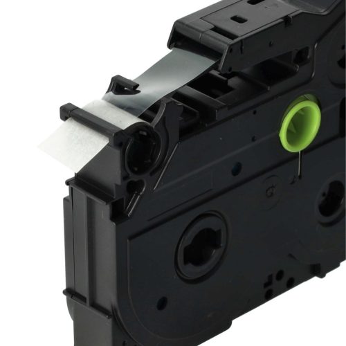 VHBW Label Tape Brother AHe-S131, HGE-S131, HGES131 - 12 mm, Black-Transparent