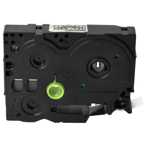 VHBW Label Tape Brother AHe-S131, HGE-S131, HGES131 - 12 mm, Black-Transparent