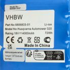 VHBW Battery Husqvarna 580 68 33-01, 580683301, 5806833-01, 580683302 - 4000 mAh 18 V Li-Ion