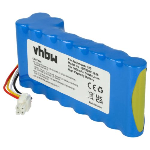 VHBW Battery Husqvarna 580 68 33-01, 580683301, 5806833-01, 580683302 - 3000 mAh 18 V Li-Ion