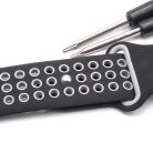 VHBW Garmin Forerunner / Approach csuklópánt - 12 + 11,3 cm, 22 mm, szilikon, fekete, szürke