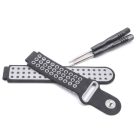 VHBW Garmin Forerunner / Approach csuklópánt - 12 + 11,3 cm, 22 mm, szilikon, fekete, szürke