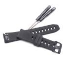 VHBW Garmin Qtix csuklópánt - 12,6 + 9,5 cm, 22 mm, szilikon, fekete