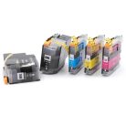 VHBW Brother LC-22EBK, LC22EBK, LC-22EBKXXL, LC-22E BK Tintenpatronen 5x - B/C/M/Y, MFC-J5920DW