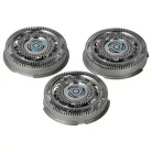 VHBW Philips SH70/50, SH70/60, SH70, SH71 3x Shaving Head - Stainless Steel