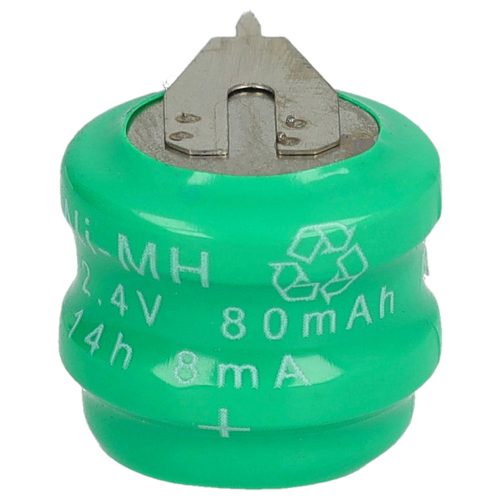VHBW Gombelem Akkumulátor V80H - 80 mAh 2,4 V NiMH