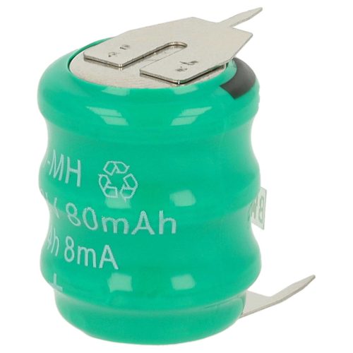 VHBW Gombelem Akkumulátor V80H - 80 mAh 3,6 V NiMH