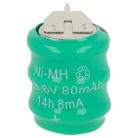 VHBW Gombelem Akkumulátor V80H - 80 mAh 3,6 V NiMH