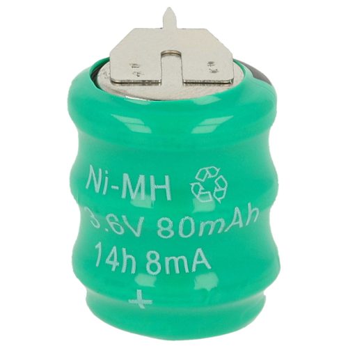 VHBW Gombelem Akkumulátor V80H - 80 mAh 3,6 V NiMH