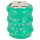 VHBW Gombelem Akkumulátor V80H - 80 mAh 3,6 V NiMH