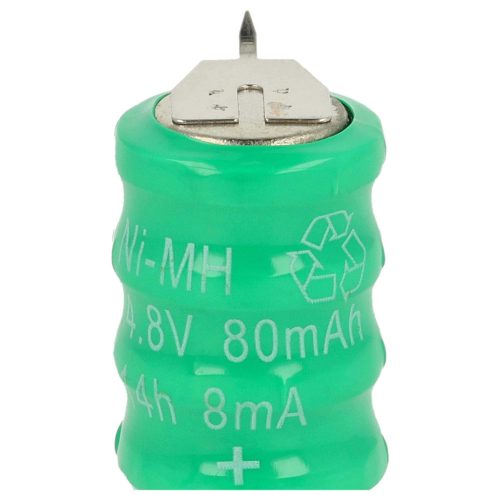 VHBW Gombelem Akkumulátor V80H 3 tűs - 80 mAh 4,8 V NiMH