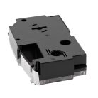 VHBW Casio XR-12GWE Etikettenband - 12 mm, Schwarz-Transparent