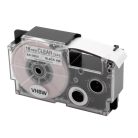 VHBW Casio XR-18GX Etikettenband - 18 mm, Schwarz-Transparent