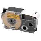 VHBW Casio XR-18GYW Etikettenband - 18 mm, Schwarz-Gelb