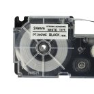 VHBW Casio XR-24GWE Etikettenband, 24 mm, Schwarz-Weiß