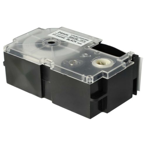 VHBW Casio XR-24GWE Etikettenband, 24 mm, Schwarz-Weiß