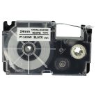 VHBW Casio XR-24GWE Etikettenband, 24 mm, Schwarz-Weiß