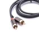 VHBW 3,5 mm-2x RCA AUX Audio Kábel, Fekete