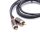 3,5 mm-2x RCA AUX Audio Kábel, Fekete