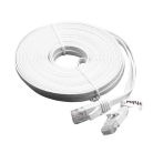 VHBW Ethernet Kábel Cat.6 - 10 m, Fehér, Lapos