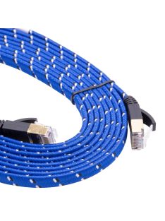 Ethernet Kábel Cat.7 - 3m, Kék, Lapos