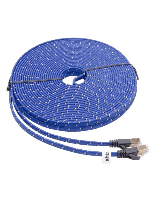 Ethernet Kábel Cat.7 - 15m, Kék, Lapos