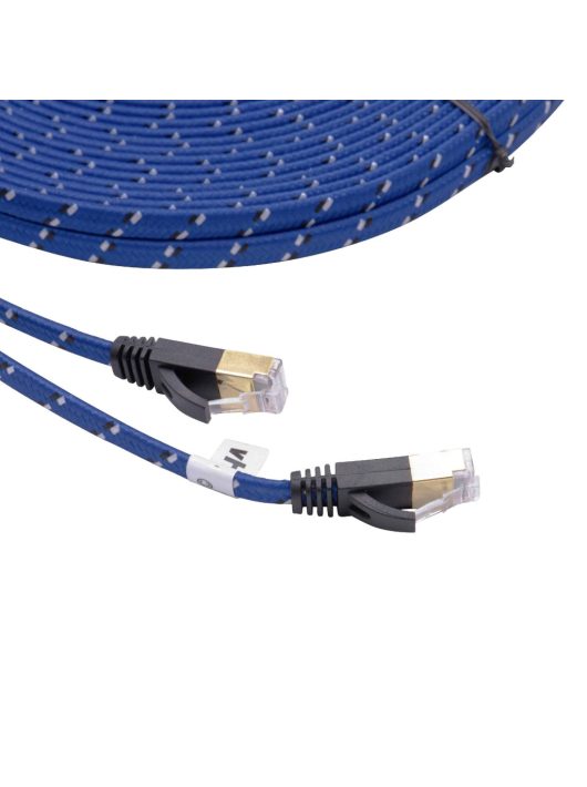 Ethernet Kábel Cat.7 - 20 m, Kék, Lapos