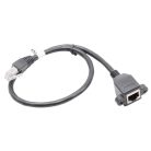 VHBW Cat6 RJ45 Dugó RJ45 Aljzat Hosszabbítókábel, 0,5 m