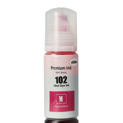 VHBW Epson 102 Dye Magenta Refill Ink, C13T03R340, 70 ml