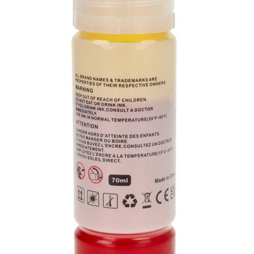 VHBW Epson 102 Yellow Refill Ink Dye, C13T03R440, 70 ml