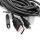 VHBW Sony PS4 DlShock 4 Controller USB Charging Cable - Y Cable, 3.41 m, Black