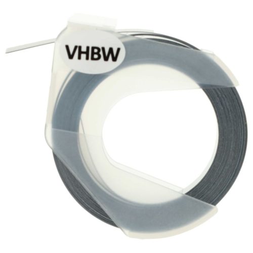 VHBW Dymo 520109, 0898130, S0898130 3D Embossing Label Tape - 9 mm White-Black