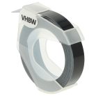 VHBW Dymo 520109, 0898130, S0898130 3D Embossing Label Tape - 9 mm White-Black